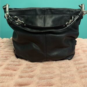 Coach Black Leather Shoulder Bag